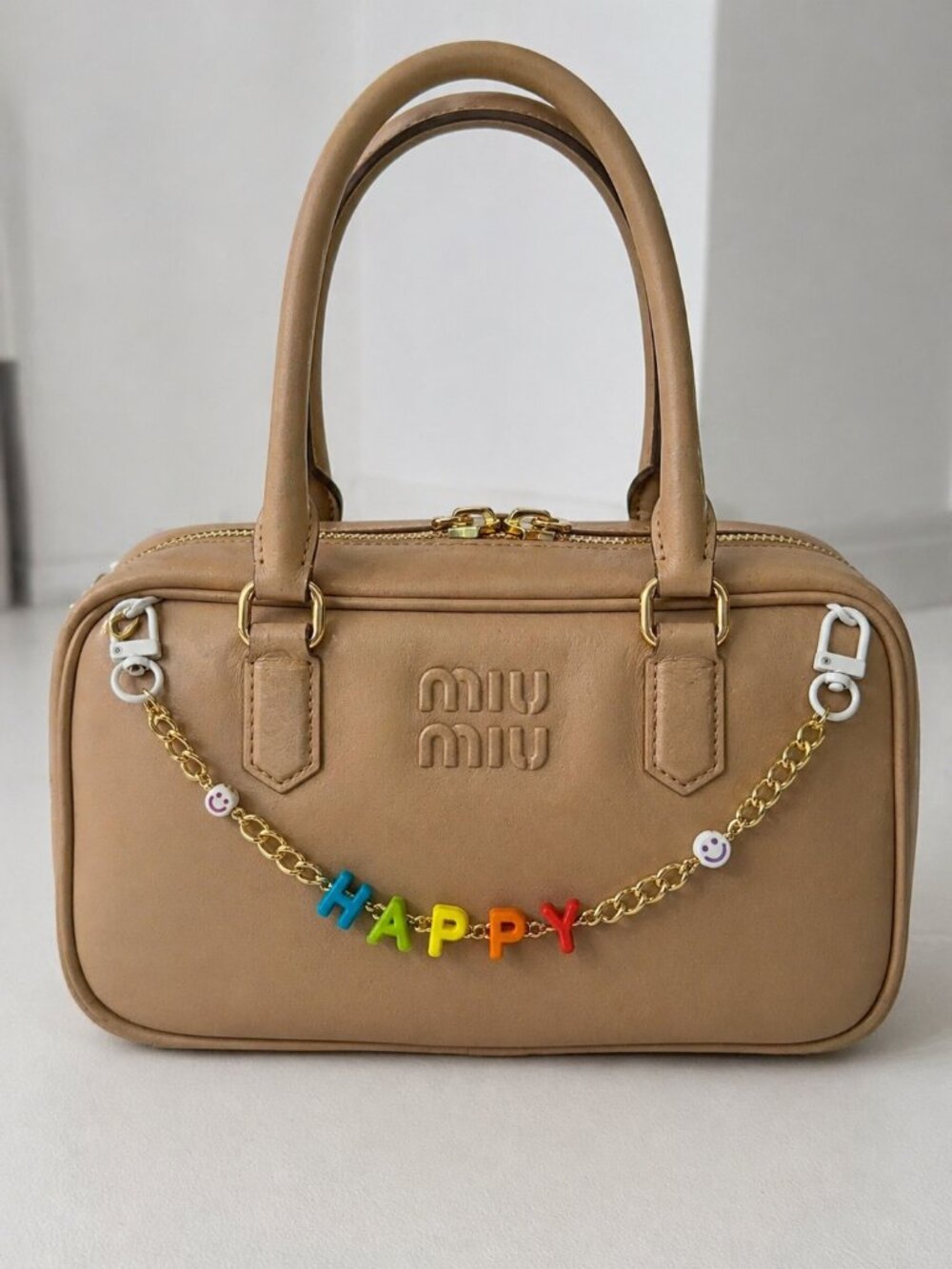 Y2K Style HAPPY Bag Charm